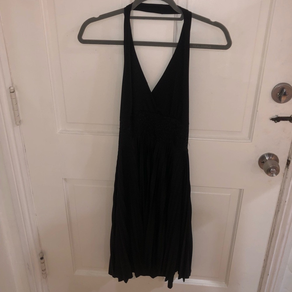 Sexy Black Taheri Halter Top Dress. Size Medium